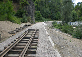 Gleise aus Freital nähern sich dem Bahnhof Rabenauer Grund
